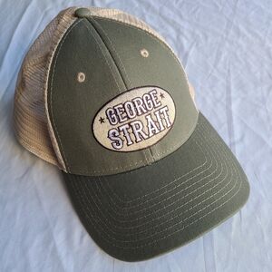 George Strait Green and Tan Cap Hat County Western Music Cowboy Stagecoach